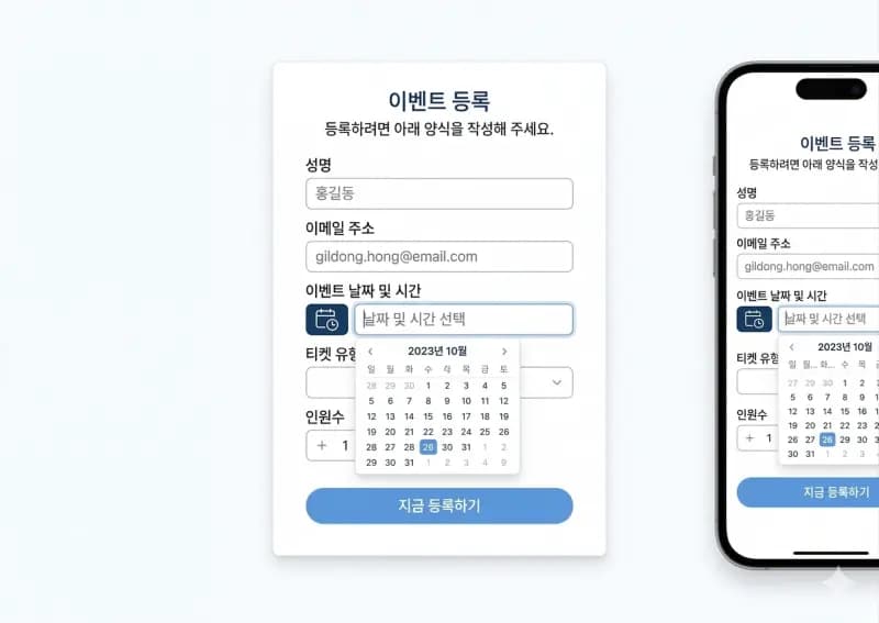 교육 및 이벤트 신청서