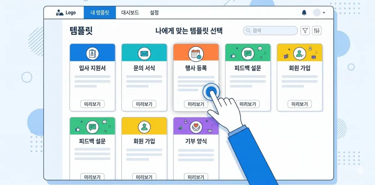 1단계: 목적에 맞는 템플릿 선택